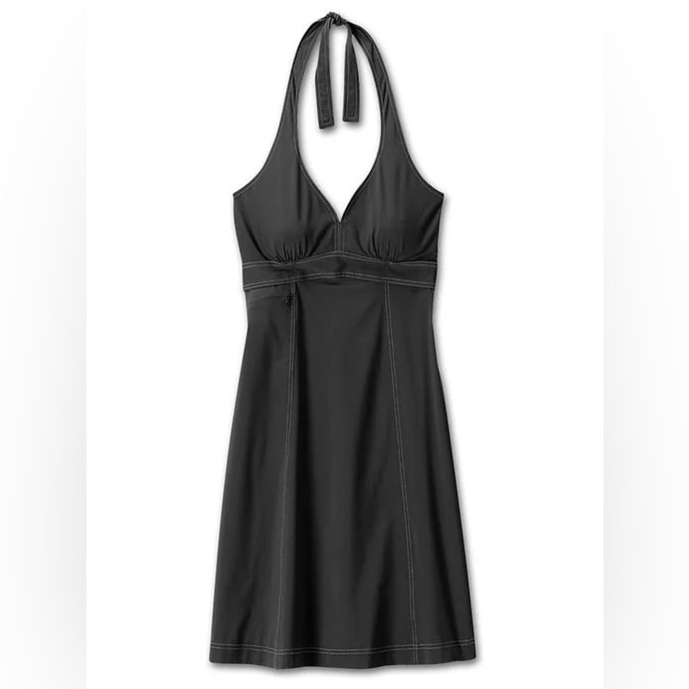 Athleta Pack Everywhere Black Halter Dress size Small